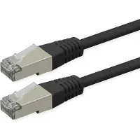 Roline patchkabel Cat.6 (klasse E), PoE, S/FTP (PiMF), zwart, 7 m