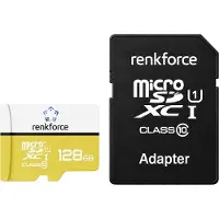 Renkforce RF-mSDXC-128GB microSDXC-kaart 128 GB Class 10, UHS-Class 1, UHS-I Incl. SD-adapter