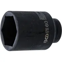 Bgs Dopsleutel + dopmoer, Power doppen zeskantig, diep aandrijving vierkant 20 mm (3/4") SW 60 mm (60 mm)