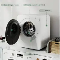 MODFU - Mini Wasdroger - 4 Kg - 5 Programma's - Luchtafvoerdroger - Wit