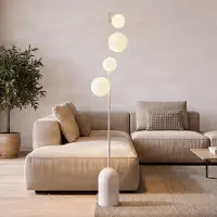 Emibig Vloerlamp Etno LP4, wit / opaal, Woon-/ Eetkamer, Glas, Modern, vloerlamp
