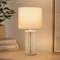 Searchlight Tafellamp Swizzle, crème / amber, Woon-/ Eetkamer, Glas, Tafellamp