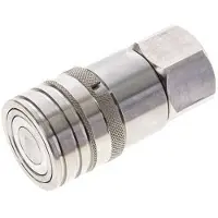 Tameson RVS DN 12 Vlakdichtende Koppeling Snelkoppeling G 3/4 inch Binnendraad ISO 16028 CEJN D 24.5mm