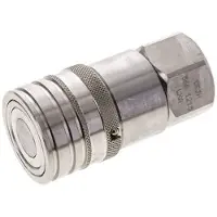 Tameson RVS DN 12 Vlakdichtende Koppeling Snelkoppeling G 1/2 inch Binnendraad ISO 16028 CEJN D 24.5mm
