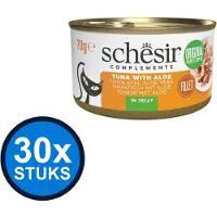 Schesir 24x - Tonijn & Aloe in Gelei - Kattenvoer Natvoer - 70g