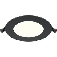 BES LED LED Downlight Inbouwspot Dimbaar - Brinton Thin - 6W 470lm 120° Bundelhoek - Natuurlijk Wit 4000K - IP40 - Rond - Zwart - Ø128mm Buitenmaat - Ø110mm Zaagmaat