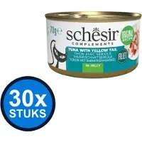 Schesir 24x - Tonijn & Yellowtail in Gelei - Kattenvoer Natvoer - 70g