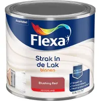 Flexa - Strak In De Lak Binnenlak Hoogglans - Blushing Red - Mengverf - 500 Ml