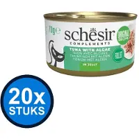 Schesir 12x - Tonijn & Algen in Gelei - Kattenvoer Natvoer - 70g