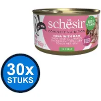 Schesir 24x - Tonijn & Ham in Gelei - Kattenvoer Natvoer - 85g