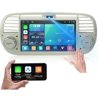 Hexinex HexinexMarket - Autoradio 7 inch Linux | Geschikt Voor Fiat 500 (2007-2015) | Draadloze CarPlay & Android Auto | Handsfree Bluetooth, RDS, DSP | Auto Multimedia