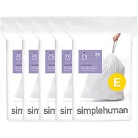 Simplehuman Vuilniszakken met trekband 20 liter | code E | 5 x 20 stuks