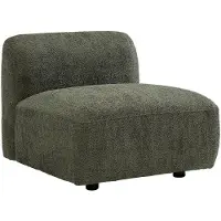 Vente-unique Fauteuil in groene boucléstof DANEPI