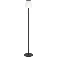Eglo Scordiano-L Staande lamp - Oplaadbaar (tot 22 uur licht) - Solar - 120 cm - Zwart/Wit - Draadloos - Binnen en Buiten - Trekschakelaar