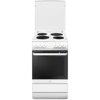 Amica SHE 11545 W elektrische oven, wit, 69 liter inhoud, 50 cm breed, , boven- en onderwarmte, 4 kookplaten, deur met hittescherm