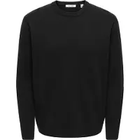 Only & Sons Gebreide trui - ONSTING RLX CREW NECK KNIT NOOS - S tot XXL - voor Mannen - zwart - Maat XL