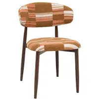 Giga Meubel Eetkamerstoel Skara - Terracotta/Walnoot - Set van 2