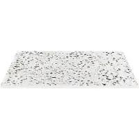 Vente-unique Extra platte douchebak voor plaatsing op de vloer of inbouw, op maat te snijden in SMC-hars - Wit terrazzo effect - 120 x 90 cm - MIRNOSA