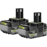 Ryobi RB1850X2 | ONE+ 2 stuks 5,0 Ah Lithium Accu - 5133005305