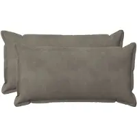 vidaXL Kussensloop 2 st HOUTEN Lichtgrijs 40 x 70 cm Fluweel