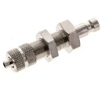 Parker Vernikkeld Messing DN 2.7 (Micro) Luchtkoppeling Insteeknippel 3x4.3 mm Push-On Schotkoppeling