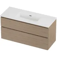 Proline Tribute Badmeubelset Porselein Elegant Enkel 120x46x62 cm Mat White Ideal Oak