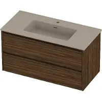 Proline Tribute Badmeubelset Porselein Elegant 1 Gat 100x46x54 cm Mat Crème Cotton Cabana Oak