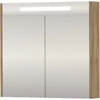 Proline SPK Premium Spiegelkast LED 80x14x74 cm Cider Oak