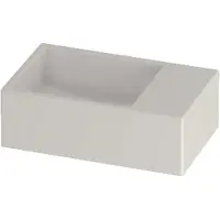 Proline Run Fontein Porselein Rechthoek Zonder Kraangat Rechts 30x18x10 cm Glans Wit