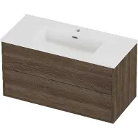 Proline Tribute Badmeubelset Porselein Elegant In Kader 100x46x54 cm Glans Wit Vital Oak