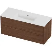 Proline Tribute Badmeubelset Porselein Elegant 2 Laden 120x46x54 cm Glans Wit Indian Walnut
