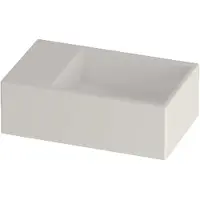 Proline Run Fontein Porselein Rechthoek Zonder Kraangat Links 30x18x10 cm Mat Wit
