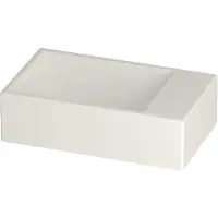 Proline HIT Fontein Porselein Rechthoek Zonder Kraangat Rechts 40x23x11 cm Mat Wit
