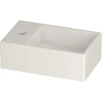 Proline Run Fontein Porselein Rechthoek 1 Kraangat Links 30x18x10 cm Glans Wit
