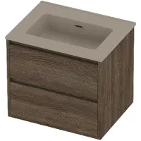 Proline Tribute Badmeubelset Porselein Elegant 1 Gat 60x46x54 cm Mat Crème Cotton Vital Oak