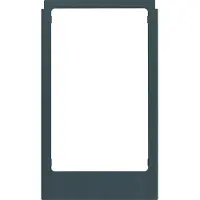 Hager Groot, hoekig, mat antraciet kunststof design frame - WD2217