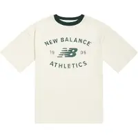 New Balance T-shirt - ecru Meisjes Katoen Ronde hals Effen - maat 176