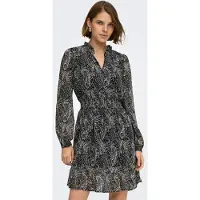 ONLY Blousejurk 'ONLCaroline' taupe / lichtgrijs / zwart