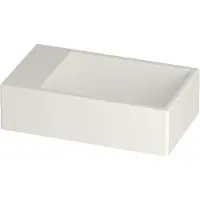 Proline HIT Fontein Porselein Rechthoek Zonder Kraangat Links 40x23x11 cm Mat Wit