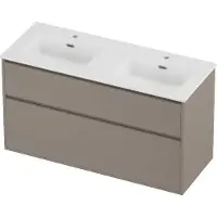 Proline Tribute Badmeubelset Porselein Elegant 2 Gaten 120x46x67 cm Mat White Clay Beige