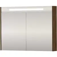 Proline SPK Premium Spiegelkast LED 100x14x74 cm Cabana Oak