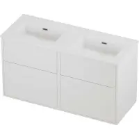 Proline Tribute Badmeubelset Porselein Elegant Zonder Gat 120x46x67 cm Glans Wit Mat White