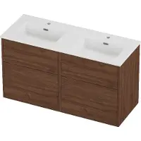 Proline tribute badmeubelset porselein elegant voor grepen 120x46x67 cm glans wit indian walnut