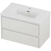Proline tribute badmeubelset porselein elegant 1 gat 80x46x54 cm glans wit glans wit