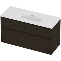 Proline Tribute Badmeubelset Porselein Elegant Enkel 120x46x67 cm Glans Wit Mokka Oak