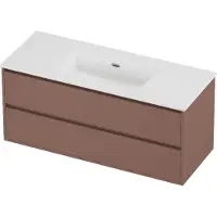 Proline tribute badmeubelset porselein elegant enkel 120x46x54 cm mat white beauty blush