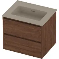 Proline Tribute Badmeubelset Porselein 1 Gat 60x46x54 cm Mat Crème Cotton Indian Walnut