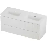 Proline Tribute Badmeubelset Porselein Elegant Zonder Gat 120x46x54 cm Glans Wit Mat Wit