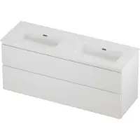 Proline tribute badmeubelset porselein elegant 140x46x62 cm glans wit mat wit