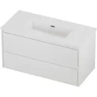 Proline tribute badmeubelset porselein elegant 100x46x54 cm glans wit mat wit